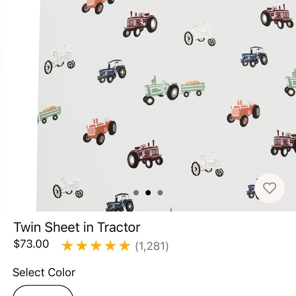 Kyte Baby twin sheet in tractor (NIB)